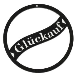 Geschenkanhänger Glückauf schwarz