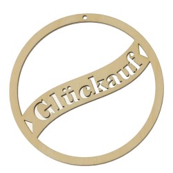 Geschenkanhänger Glückauf natur