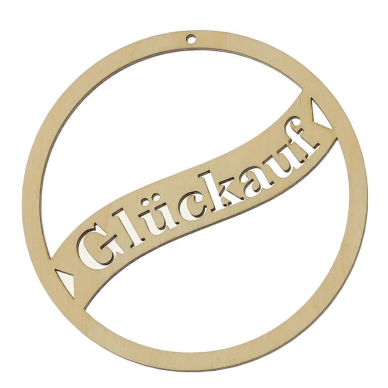 Geschenkanhänger Glückauf natur