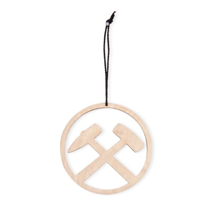 Geschenkanhänger Schlägel und Eisen natur