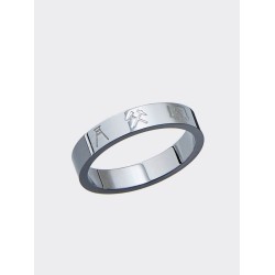 Ring Edelstahl mit Förderturm, Schlägel und Eisen und Lore