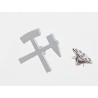 Pin Anstecker Schlägel und Eisen Edelstahl matt